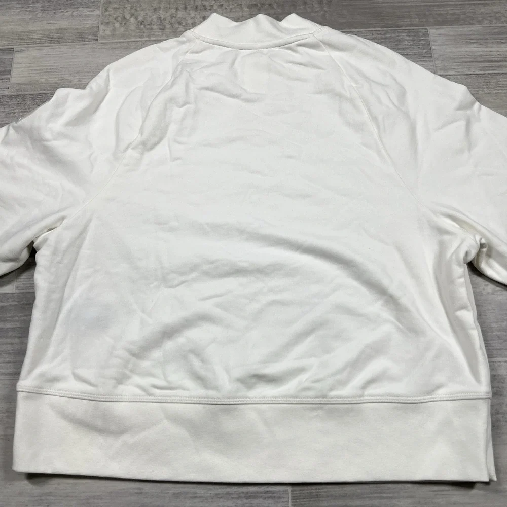 On Cloud Pullover Crew Neck White‎ Sweater French Terry Women's Large NWOT